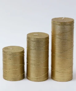 Inspire Me! Home Decor Golden Swirl Candle (3 Sizes)