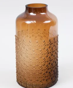 Inspire Me! Home Decor Amber Glass Textured Vase (2 Sizes) 10 Inspire Me! Home Decor Amber Glass Textured Vase (2 Sizes)
