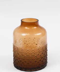 Inspire Me! Home Decor Amber Glass Textured Vase (2 Sizes) 11 Inspire Me! Home Decor Amber Glass Textured Vase (2 Sizes)