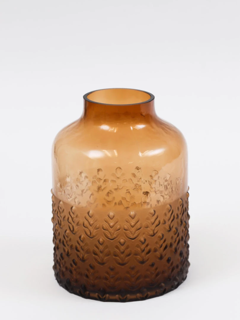 Inspire Me! Home Decor Amber Glass Textured Vase (2 Sizes) 6 Inspire Me! Home Decor Amber Glass Textured Vase (2 Sizes)