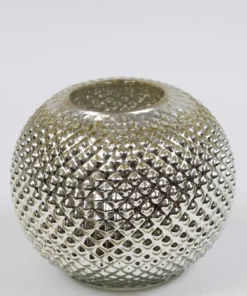 Inspire Me! Home Decor Champagne Studded Glass Vase