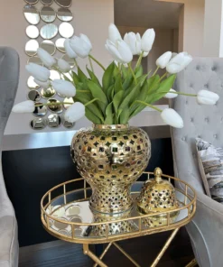 Inspire Me! Home Decor Floral Stems 27" White Real Touch Tulip Stem 8 Inspire Me! Home Decor Floral Stems 27