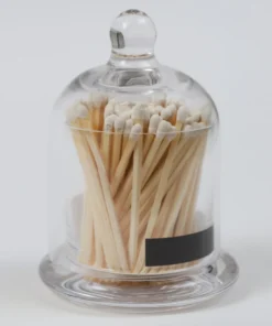 Inspire Me! Home Decor Glass Cloche With White Tip Matches 17 Inspire Me! Home Decor Glass Cloche With White Tip Matches