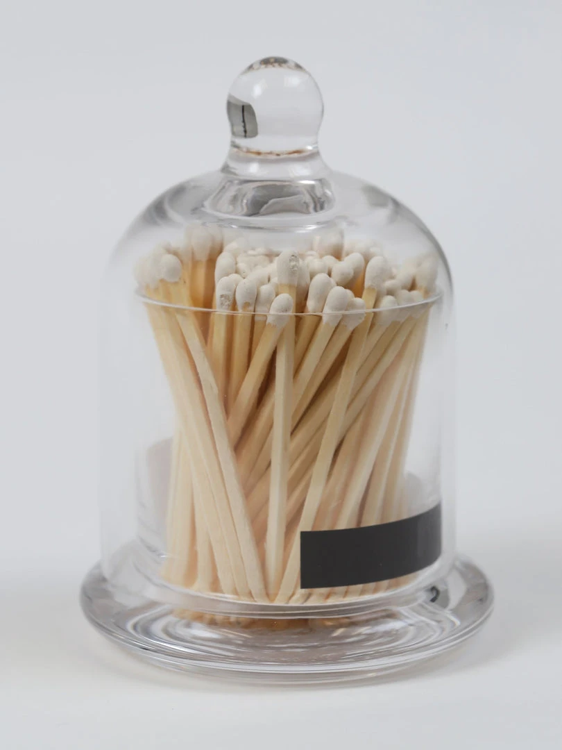 Inspire Me! Home Decor Glass Cloche With White Tip Matches 10 Inspire Me! Home Decor Glass Cloche With White Tip Matches