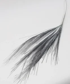 Inspire Me! Home Decor Black & Silver Glitter Faux Feathers Stem