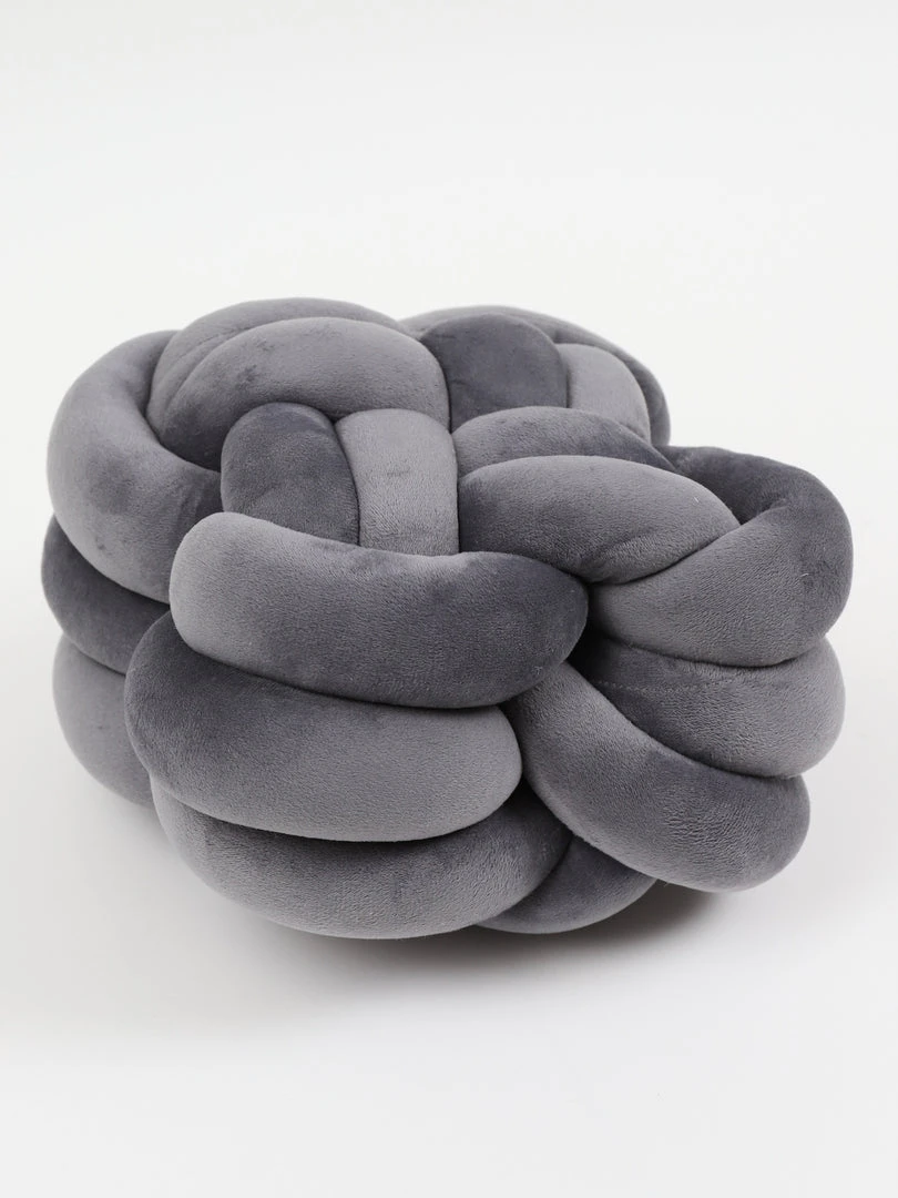 Inspire Me! Home Decor Pillows Gray Velvet Knot Pillow 4 Inspire Me! Home Decor Pillows Gray Velvet Knot Pillow