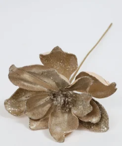 Inspire Me! Home Decor Gold Glittered Magnolia Stem 7 Inspire Me! Home Decor Gold Glittered Magnolia Stem