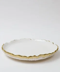 Inspire Me! Home Decor White And Gold Ombre Dinner Set