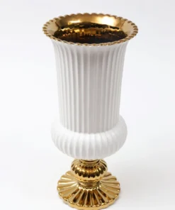 Inspire Me! Home Decor Gold White Linear Vase (2 Colors)