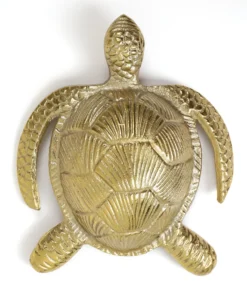 Inspire Me! Home Decor Metal Gold Turtle