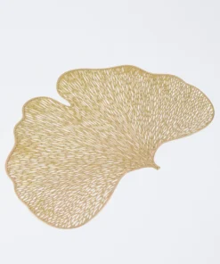 Inspire Me! Home Decor Gold Ginko Leaf Tablemat