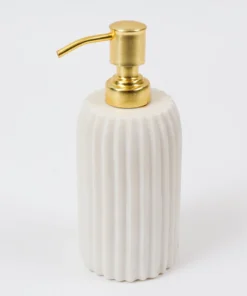 Inspire Me! Home Decor Gold Marble Soap Dispenser