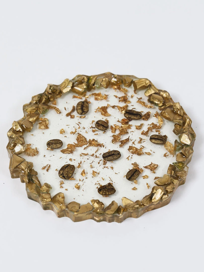 Inspire Me! Home Decor Stone Resin Coffee Bean Coaster (2 Colors) 4 Inspire Me! Home Decor Stone Resin Coffee Bean Coaster (2 Colors)