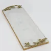 Inspire Me! Home Decor Rectangle Marble Tray With Gold Branch Handles 1 Inspire Me! Home Decor Rectangle Marble Tray With Gold Branch Handles