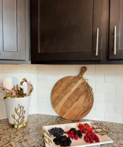 Inspire Me! Home Decor White Ceramic Tray With Gold Textured Design Handles " From Pops Of Color Home Collection" 8 Inspire Me! Home Decor White Ceramic Tray With Gold Textured Design Handles