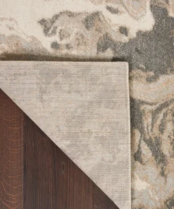 Nourison Elegance Area Rug- Grey/Charcoal/beige (5 Sizes) PILLOWS, RUGS, & THROWS