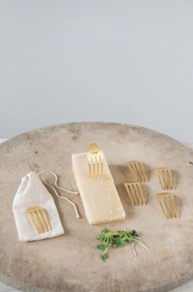 Inspire Me! Home Decor Gold Fork Cheese Markers (Set Of 6) 3 Inspire Me! Home Decor Gold Fork Cheese Markers (Set Of 6)