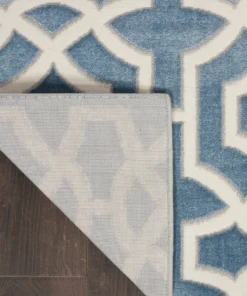 Nourison Joli Area Rug - Blue/White (3 Sizes) PILLOWS, RUGS, & THROWS