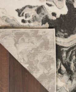 Nourison PILLOWS, RUGS, & THROWS Elegance Area Rug - Charcoal/Grey/Beige (10 Sizes) 10 Nourison PILLOWS, RUGS, & THROWS Elegance Area Rug - Charcoal/Grey/Beige (10 Sizes)