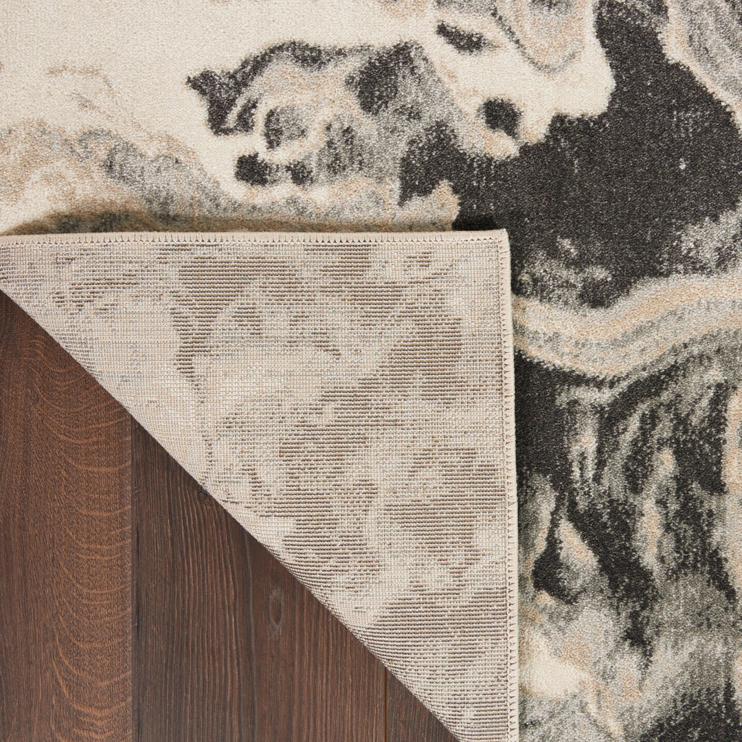 Nourison PILLOWS, RUGS, & THROWS Elegance Area Rug - Charcoal/Grey/Beige (10 Sizes) 6 Nourison PILLOWS, RUGS, & THROWS Elegance Area Rug - Charcoal/Grey/Beige (10 Sizes)