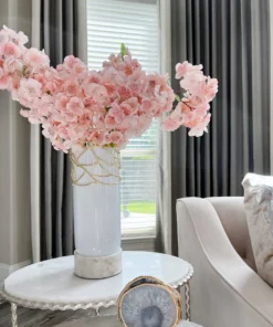 Inspire Me! Home Decor White Glass Vase With Mesh Design (2 Styles)