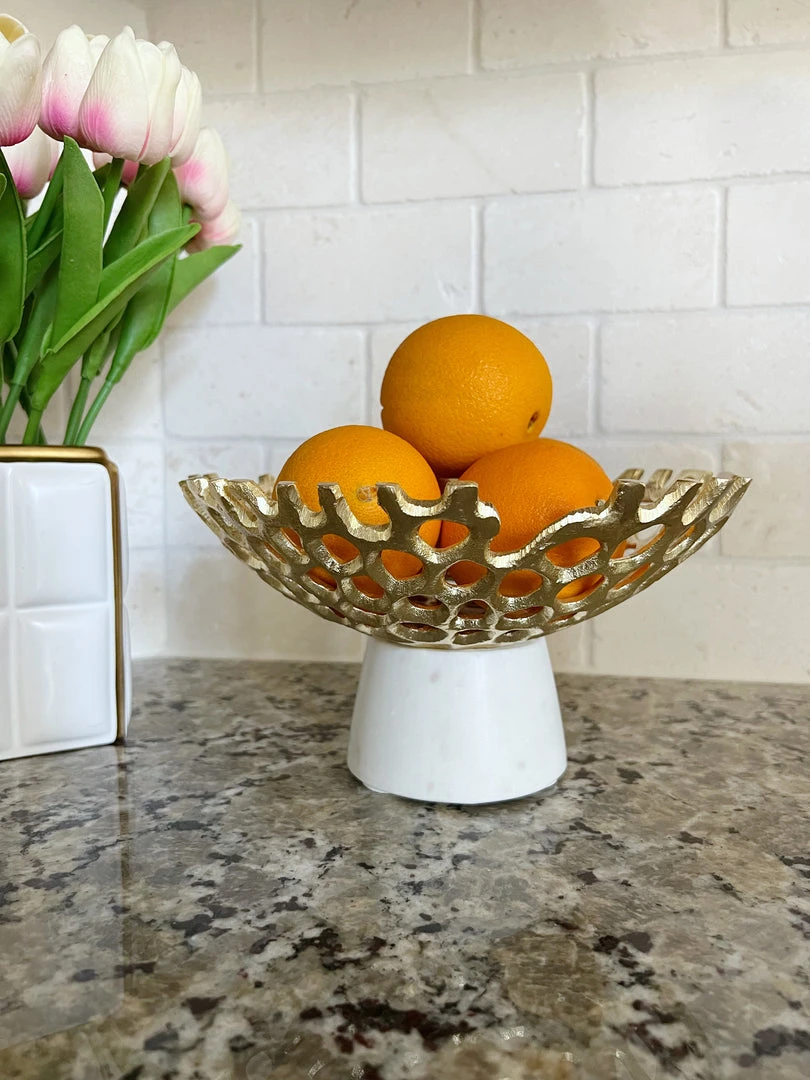 Inspire Me! Home Decor Textured Design Bowl With White Marble Base (2 Colors) "From Pops Of Color Home Collection" 2 Inspire Me! Home Decor Textured Design Bowl With White Marble Base (2 Colors) "From Pops Of Color Home Collection"