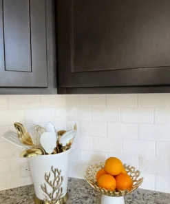 Inspire Me! Home Decor Textured Design Bowl With White Marble Base (2 Colors) "From Pops Of Color Home Collection" 16 Inspire Me! Home Decor Textured Design Bowl With White Marble Base (2 Colors)