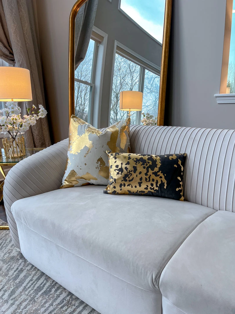 Cloud9d Elise Charcoal Gold Pillow - 20" X 20" PILLOWS, RUGS, & THROWS 8 Cloud9d Elise Charcoal Gold Pillow - 20" X 20" PILLOWS, RUGS, & THROWS