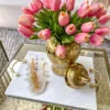 Inspire Me! Home Decor Marble Tray With Gold Branch Textured Handles 1 Inspire Me! Home Decor Marble Tray With Gold Branch Textured Handles