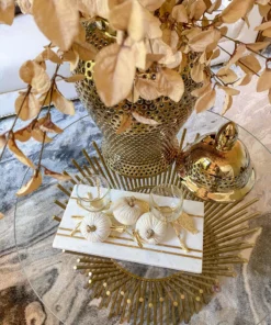 Inspire Me! Home Decor Mini Cream Velvet Decorative Pumpkin