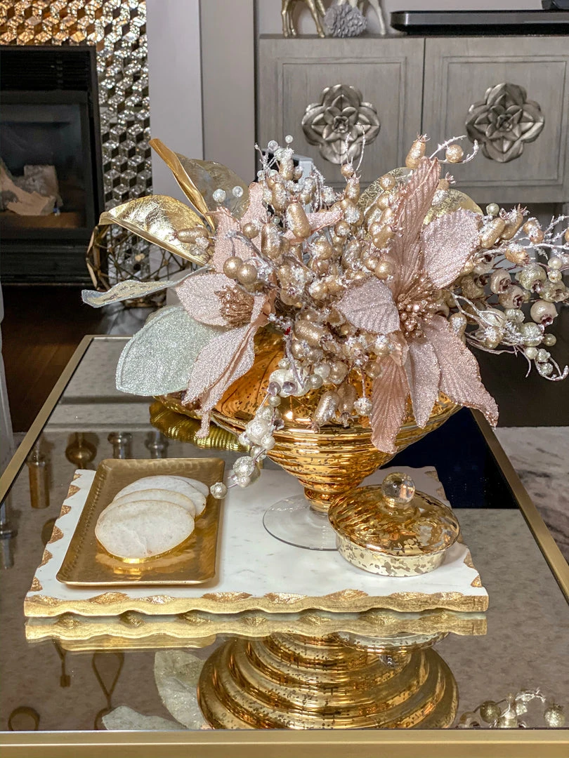 Inspire Me! Home Decor Marble Tray With Metallic Edge (2 Colors) 6 Inspire Me! Home Decor Marble Tray With Metallic Edge (2 Colors)