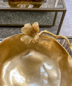 Inspire Me! Home Decor Gold Floral Bowl On Pedestal 11 Inspire Me! Home Decor Gold Floral Bowl On Pedestal