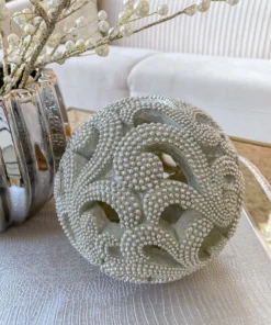 Inspire Me! Home Decor Champagne Detailed Orb 7 Inspire Me! Home Decor Champagne Detailed Orb