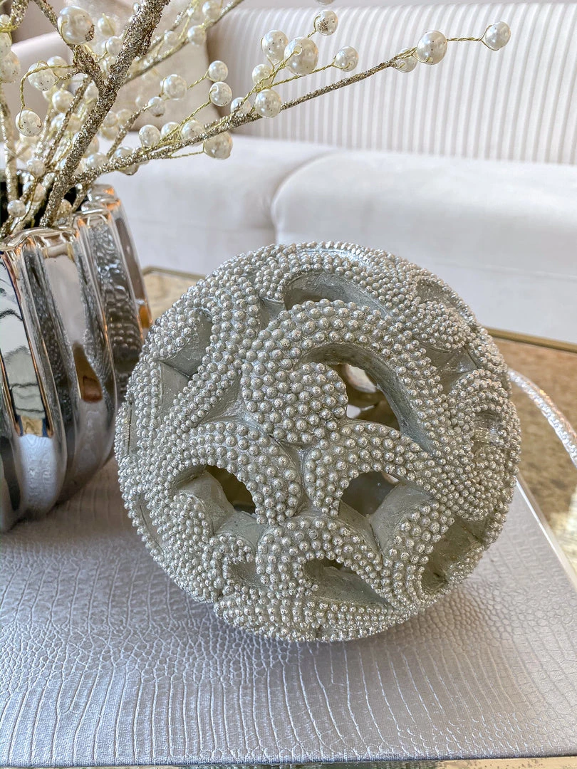 Inspire Me! Home Decor Champagne Detailed Orb 5 Inspire Me! Home Decor Champagne Detailed Orb