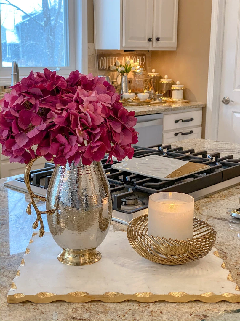 Inspire Me! Home Decor Marble Tray With Metallic Edge (2 Colors) 14 Inspire Me! Home Decor Marble Tray With Metallic Edge (2 Colors)