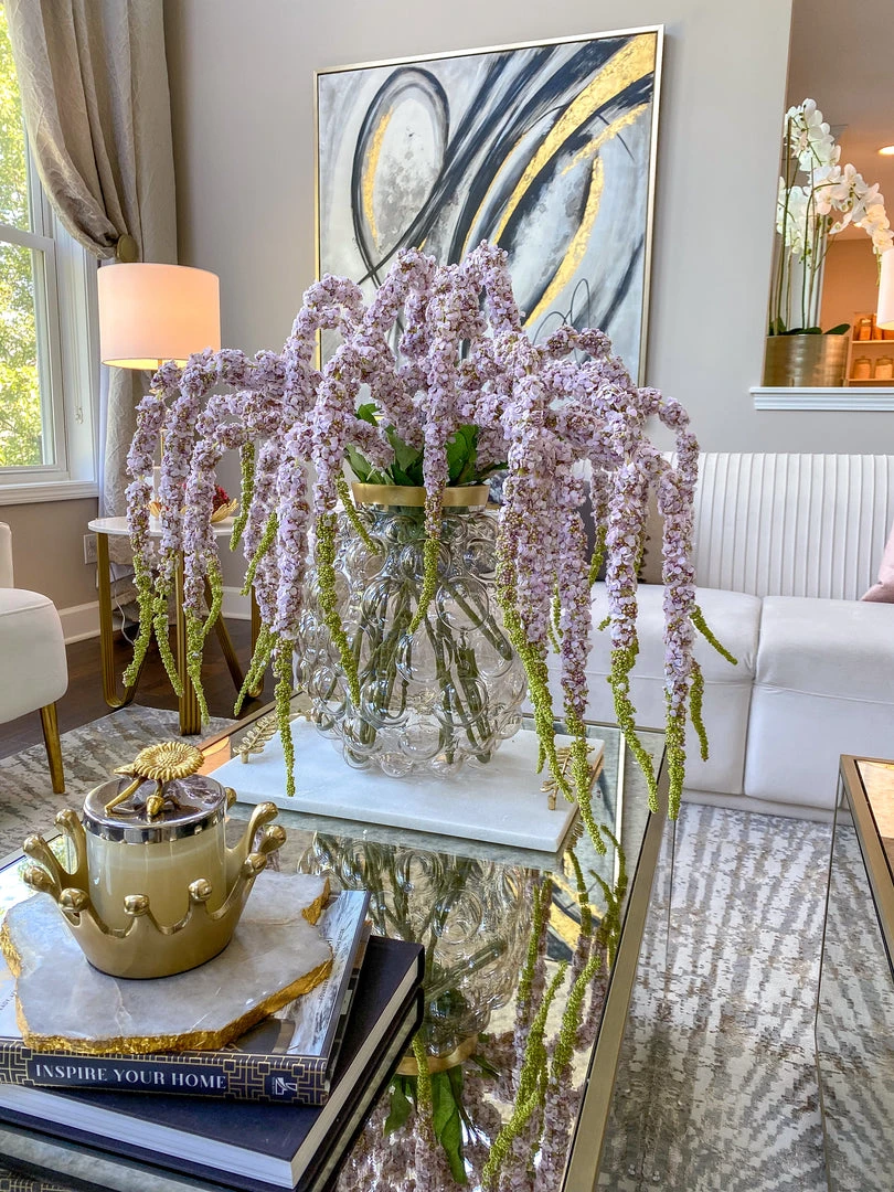 Inspire Me! Home Decor Bubble Vase With Gold Rim (2 Sizes) 4 Inspire Me! Home Decor Bubble Vase With Gold Rim (2 Sizes)