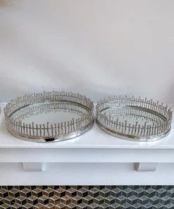 Inspire Me! Home Decor Round Mirror Tray (2 Sizes) (2 Colors) 10 Inspire Me! Home Decor Round Mirror Tray (2 Sizes) (2 Colors)