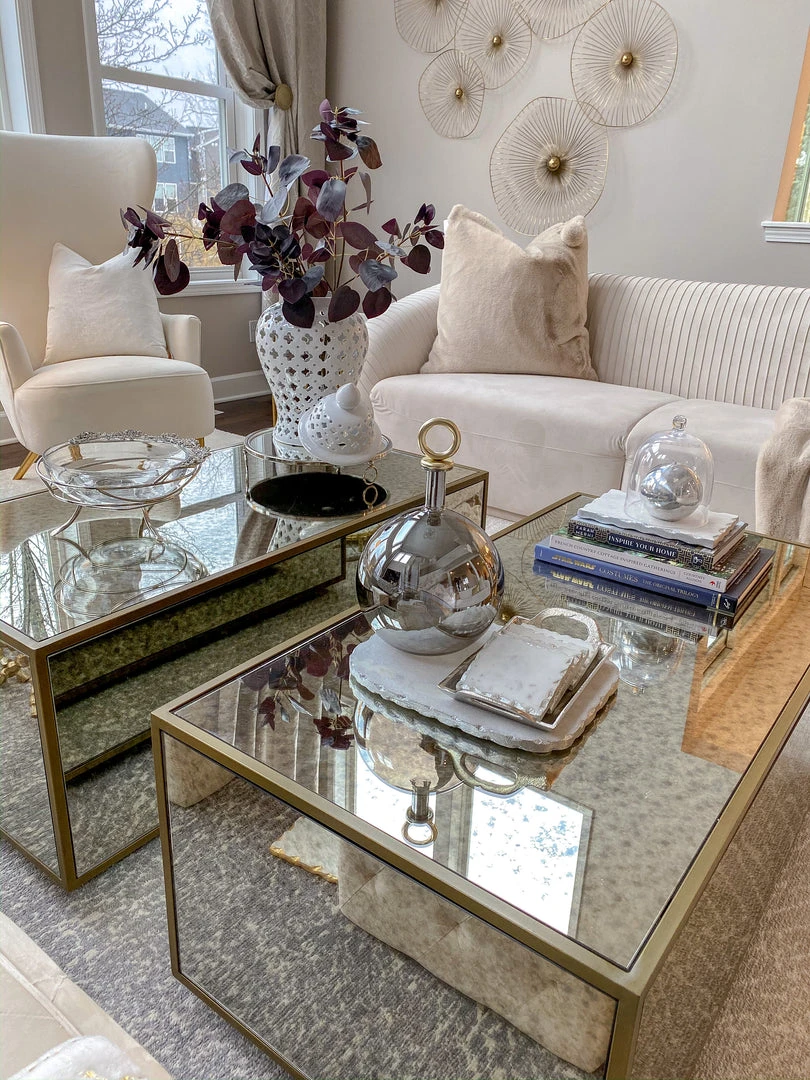 Inspire Me! Home Decor Marble Coasters W/ Silver Trim And Tray Set 8 Inspire Me! Home Decor Marble Coasters W/ Silver Trim And Tray Set