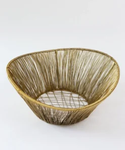 Inspire Me! Home Decor Gold Wire Metal Bowl