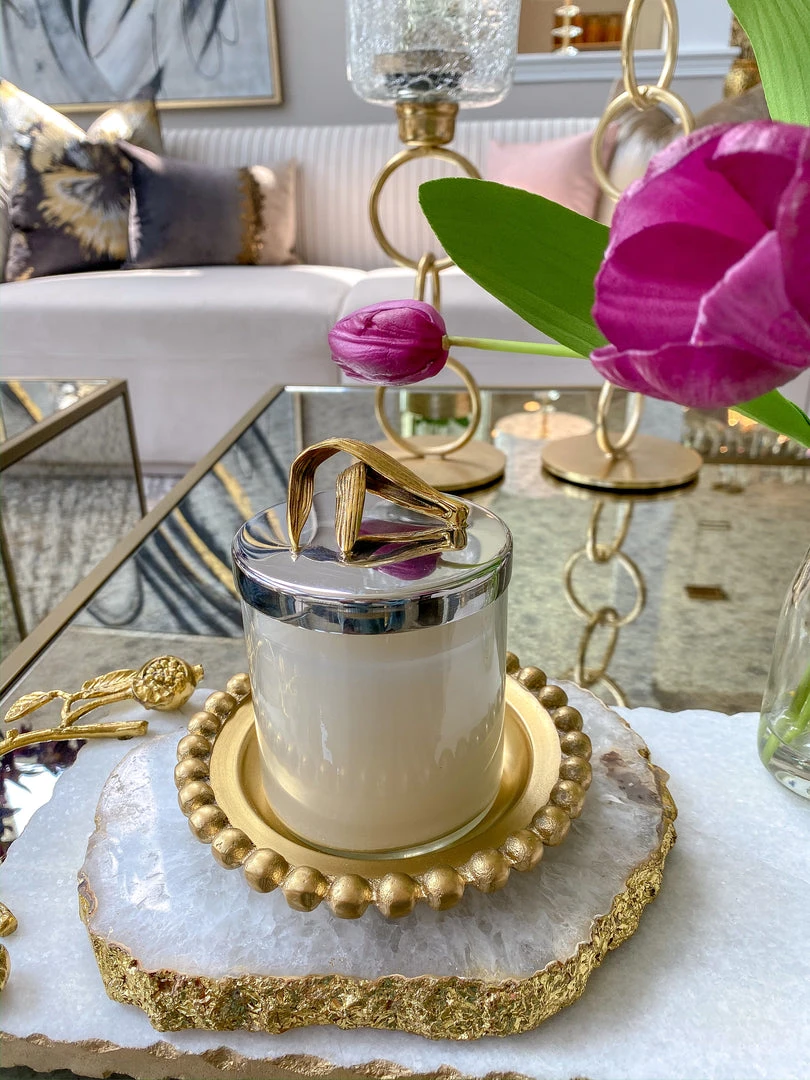 Inspire Me! Home Decor Silver And Gold Detailed Lid Candle - Vanilla (6 Styles) 4 Inspire Me! Home Decor Silver And Gold Detailed Lid Candle - Vanilla (6 Styles)