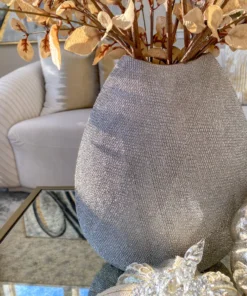 Inspire Me! Home Decor Ceramic Textured Metallic Vase ( Gold & Silver ) 15 Inspire Me! Home Decor Ceramic Textured Metallic Vase ( Gold & Silver )