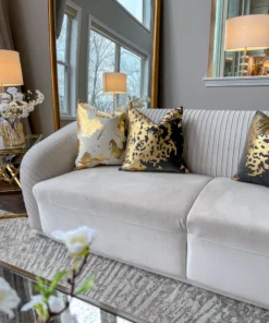 Cloud9d Elise Charcoal Gold Pillow - 20" X 20" PILLOWS, RUGS, & THROWS 10 Cloud9d Elise Charcoal Gold Pillow - 20