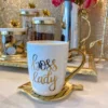 Inspire Me! Home Decor 16 Oz. Boss Lady Mug W/ Gold Handle 2 Inspire Me! Home Decor 16 Oz. Boss Lady Mug W/ Gold Handle