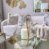 Inspire Me! Home Decor Gold And Glass Lantern 1 Inspire Me! Home Decor Gold And Glass Lantern