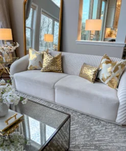 Cloud9d Becca Charcoal Gold Pillow - 14" X 20" PILLOWS, RUGS, & THROWS 7 Cloud9d Becca Charcoal Gold Pillow - 14