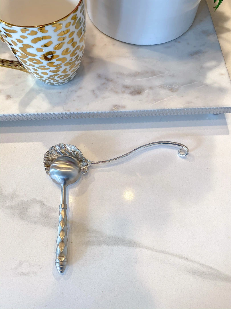 Inspire Me! Home Decor Silver Flower Petal Spoon Rest ( 2 Sizes ) 3 Inspire Me! Home Decor Silver Flower Petal Spoon Rest ( 2 Sizes )