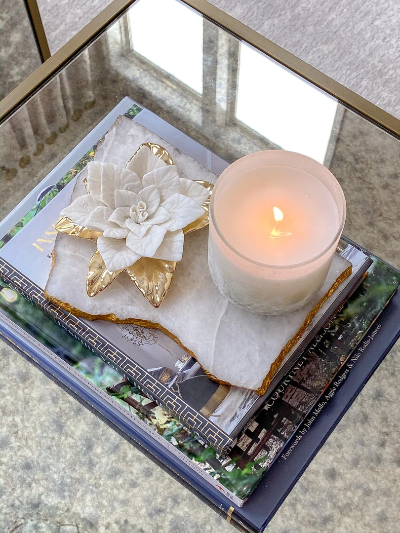 Inspire Me! Home Decor White And Gold Flower Decor 5 Inspire Me! Home Decor White And Gold Flower Decor