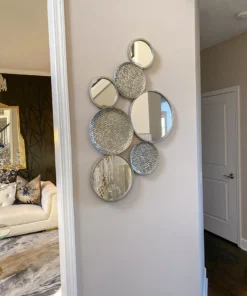 Inspire Me! Home Decor Circle Mirrored Wall Decor (Silver)