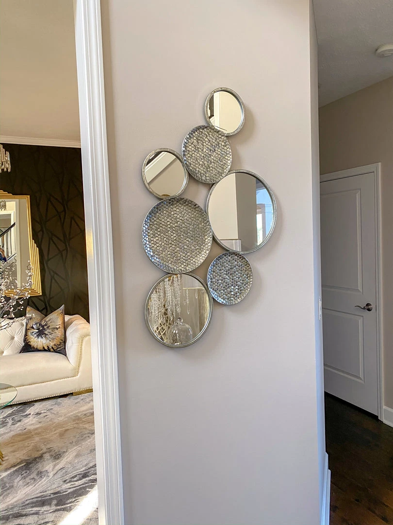 Inspire Me! Home Decor Circle Mirrored Wall Decor (Silver) 3 Inspire Me! Home Decor Circle Mirrored Wall Decor (Silver)