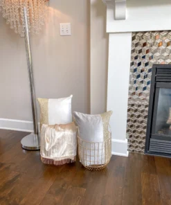 Inspire Me! Home Decor Large Gold Baskets (2 Sizes)